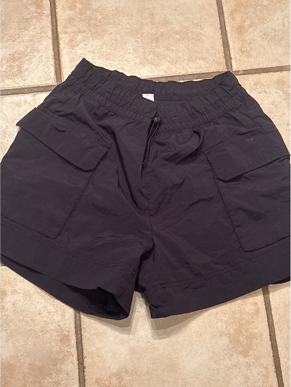 Quick Dry Black Cargo Shorts Size Small
